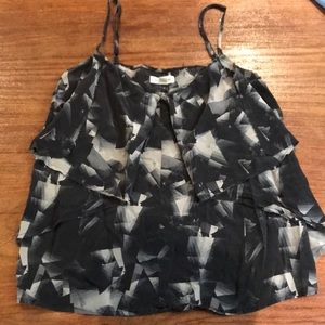 Black and white patterned top